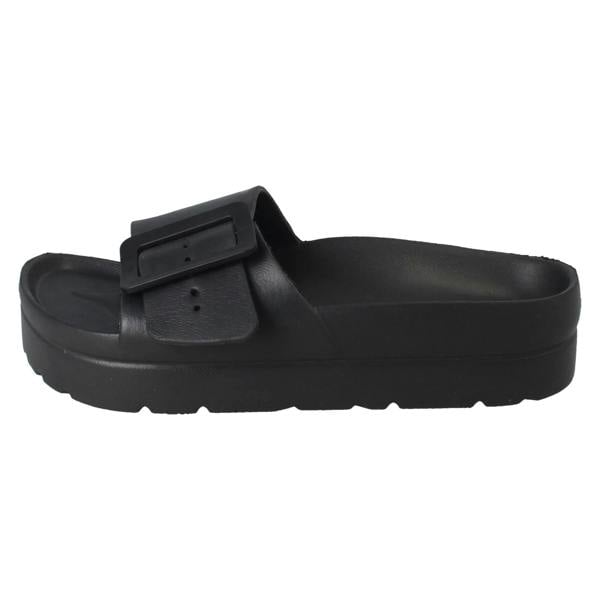 Spot On Ladies Spot On Adjustable Buckle Slip On Sliders Sandals F12098