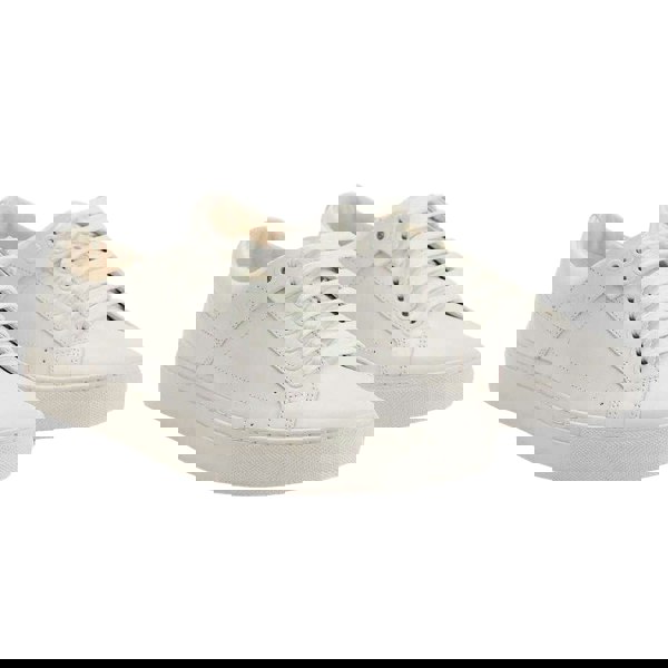 Hugo Mens Futurism Leather Tennis Trainers - White