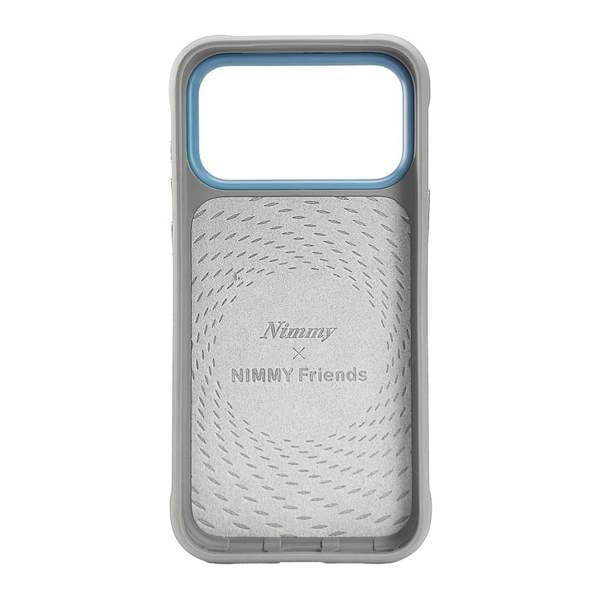 Nimmy Friends Nimmy Glasses Cool Dog Face Case with MagSafe Detachable Grip Stand for iPhone 17 Pro Max 6.9" Grey Blue - N-YJKM-CXZJ-IP17-PRO-MAX-028