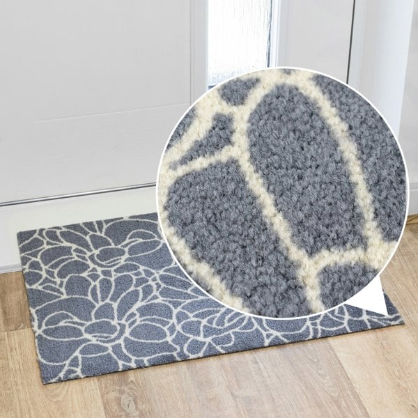 JVL Mega Mat Machine Washable Entrance Runner and Doormat Set, Floral