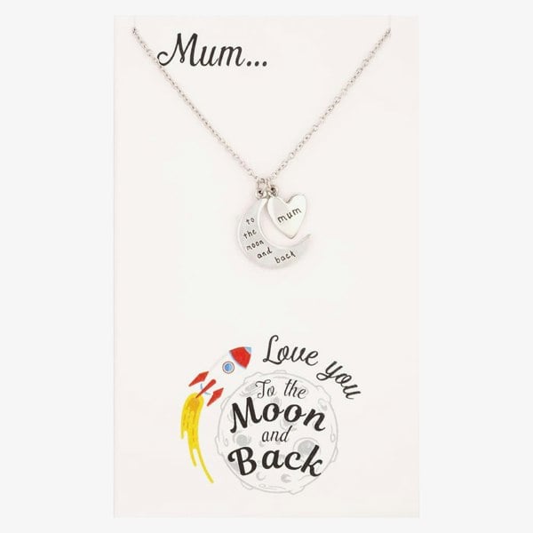T. H. Baker Sentiments Mum Moon and Love Heart Pendant 17394