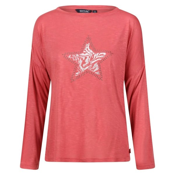 Regatta Womens/Ladies Carlene Long-Sleeved T-Shirt - Mineral Red