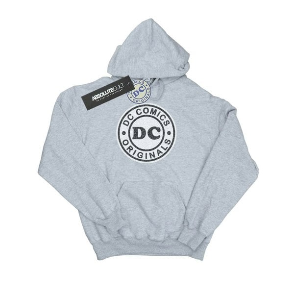 DC Comics Mens DC Originals Crackle Logo Hoodie - Sports Grey