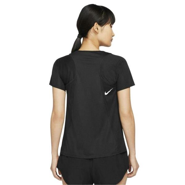 Nike Womens/Ladies Dri-FIT Short-Sleeved Racing Top - Black - 