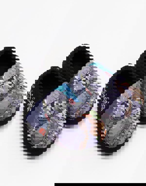 Star Wars Boys Black Din Djarin, Grogu Slip On Loafer Slippers