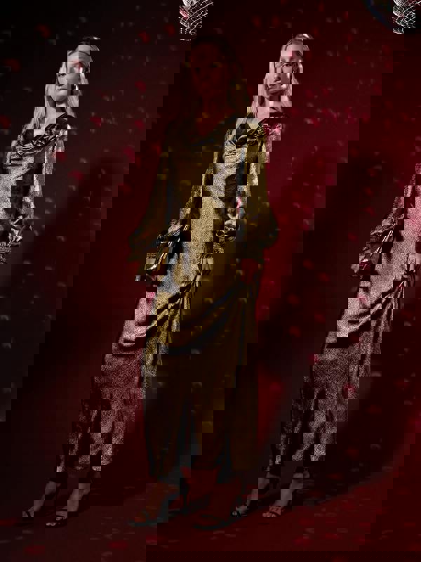 GWD Juliet Gold Metallic Maxi Dress