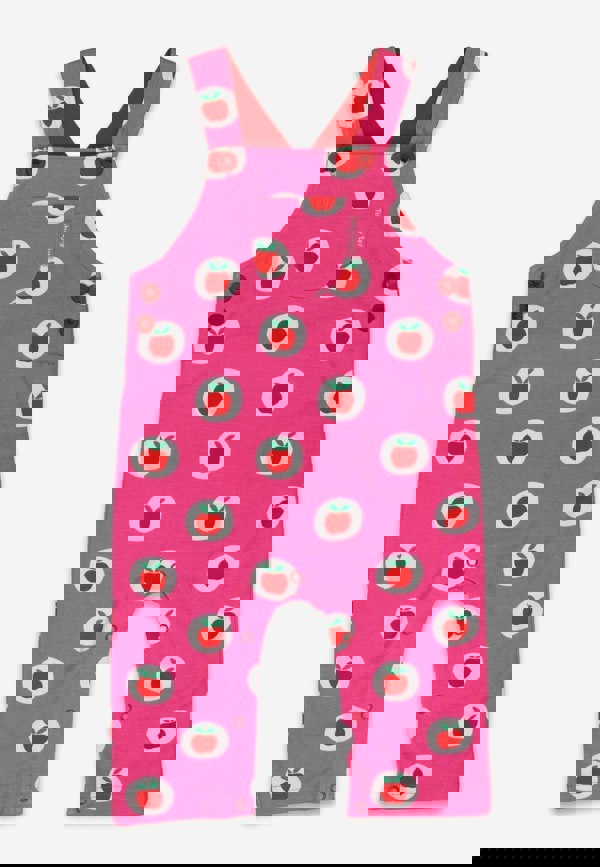 Organic Apple Print Dungarees - Toby Tiger