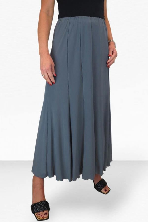 Paulo Due Women's Panelled 38" Elastic Waist Maxi Skirt