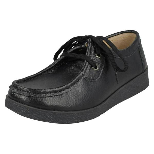 Eaze Ladies Eaze Flat Casual Lace Up Shoes