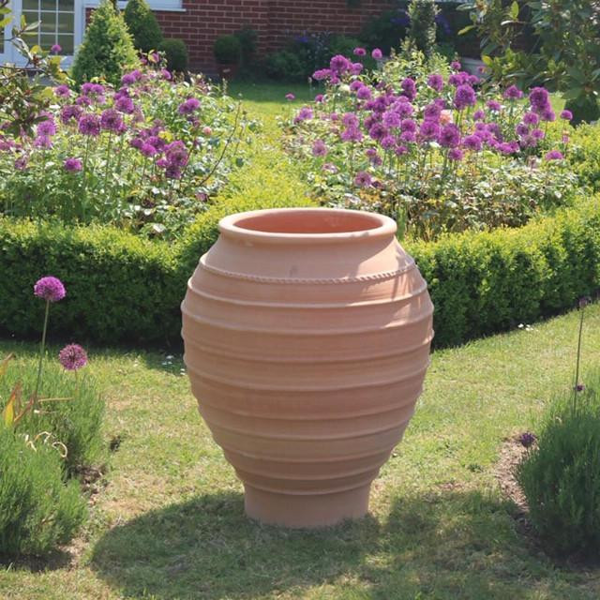 MONETA UK Handcrafted Pair of Koronios Mediterranean Terracotta Pots