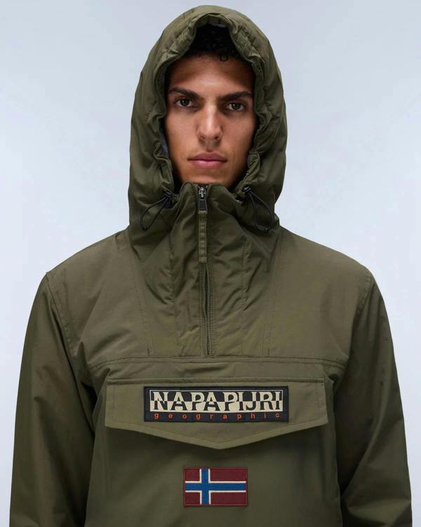 Napapijri Rainforest Winter 3 Mens Hooded Anorak - Olive Night G1F