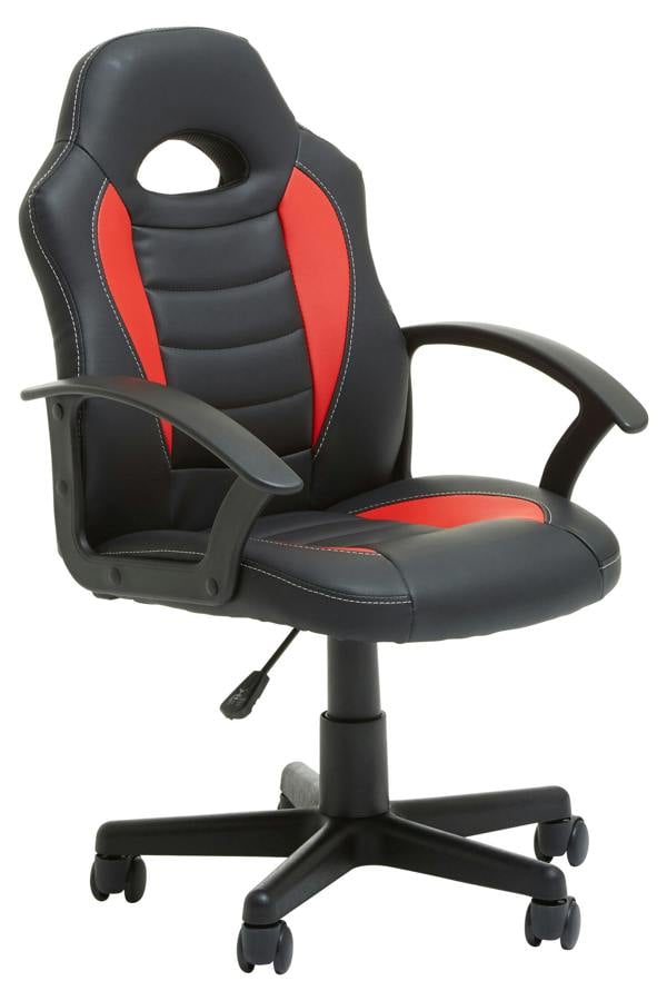 Interiors by Premier Flynn Black And Red Home Office or Gaming Chair