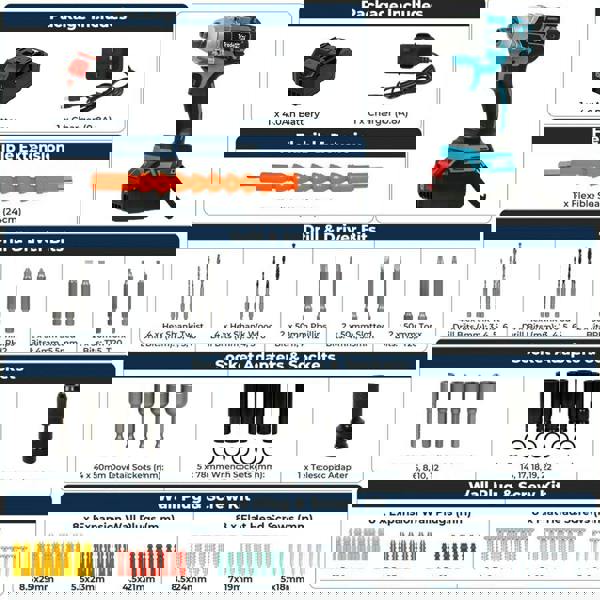 Traderight 21V Brushless Impact Wrench Drill 1/2" Rattle Gun 4.0Ah Battery Kit