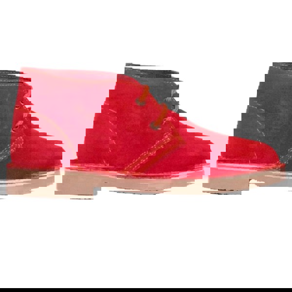 Roamers Adults Unisex Real Suede Unlined Desert Boots - Red