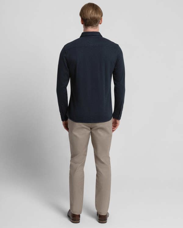 Steel & Jelly Textured Long Sleeve Jersey Shirt