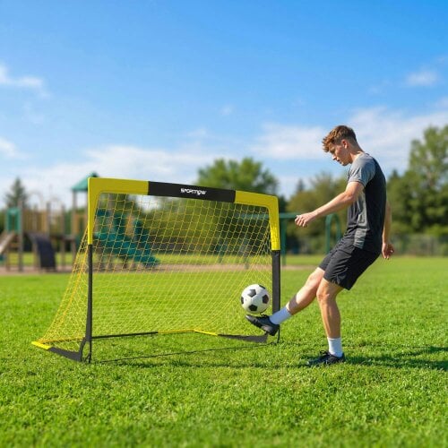 SPORTNOW Pop Up Football Goal, Portable Folding Football Net