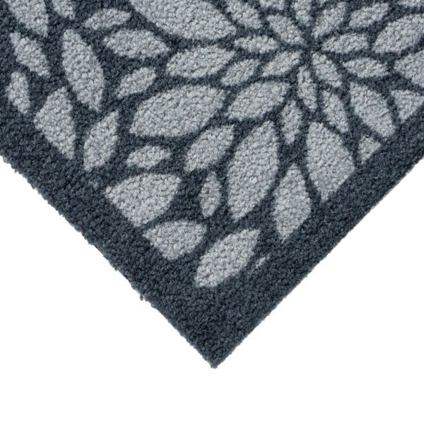 JVL Mega Mat Machine Washable Entrance Runner and Doormat Set, Flowers