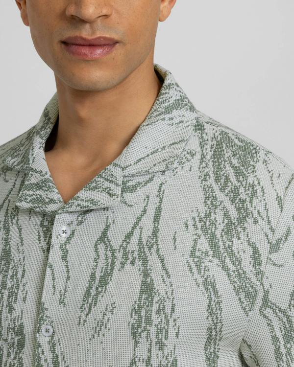 Steel & Jelly Pinner - Wave Effect Short Sleeve Shirt
