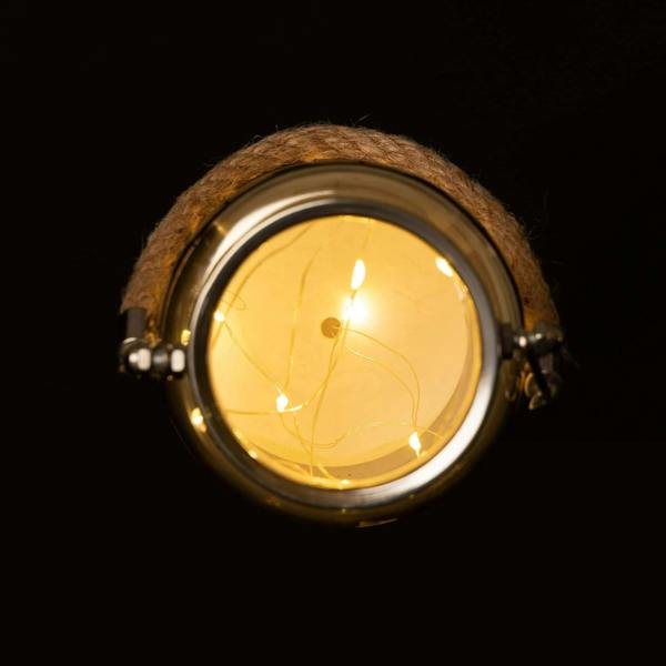 16cm Christmas Decorated Jar Table Skandi Design Gold Lantern image 9