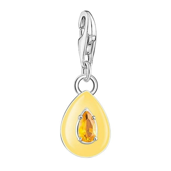 Thomas Sabo Droplet Pendant - Silver Coloured/Orange