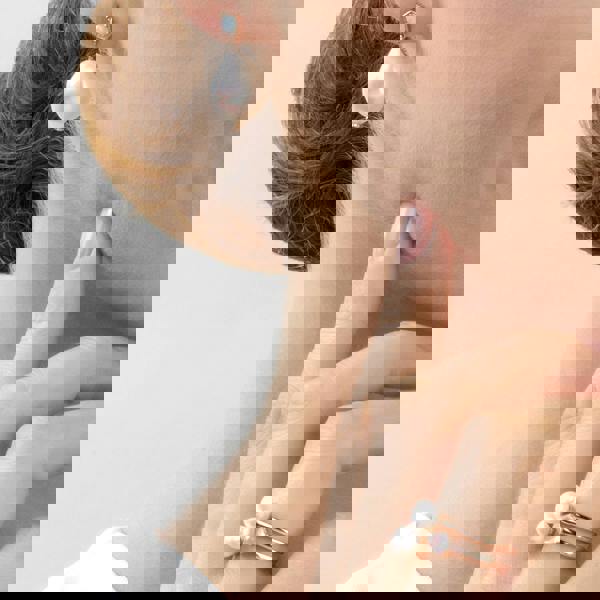 270E031101925 Modern Baroque Pearl & Opal Drop Earrings in Rose Gold Plated Silver 3