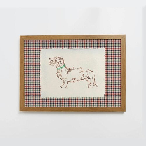 Joules Countryside Hound 50 X 70 Wood Frame | Red