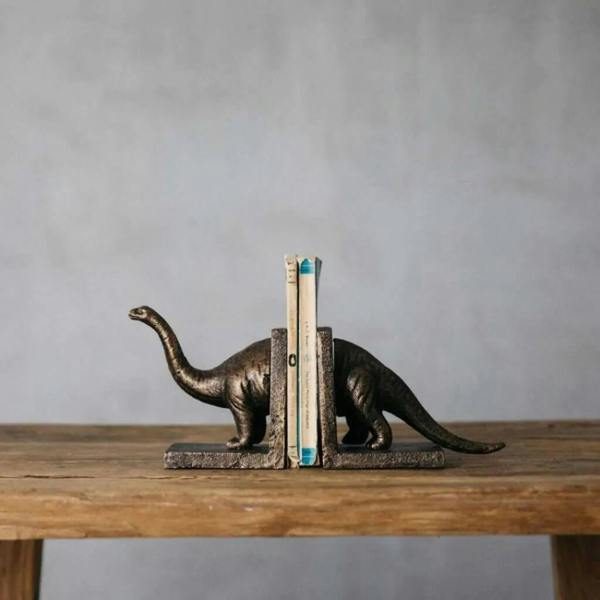 Dinosaur Bookends - product in use