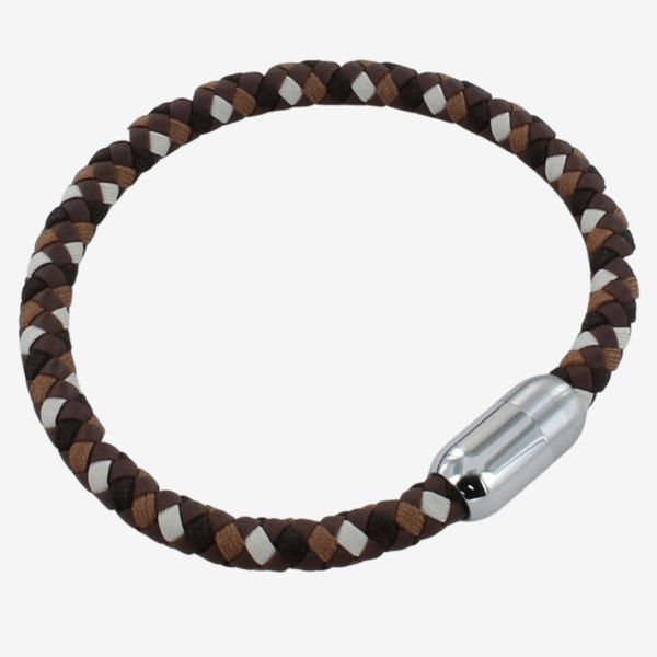 Casino Leather and Stainless Steel Bracelet - Reeves & Reeves