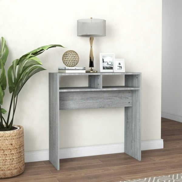 Berkfield Console Table Grey Sonoma 78x30x80 cm Engineered Wood