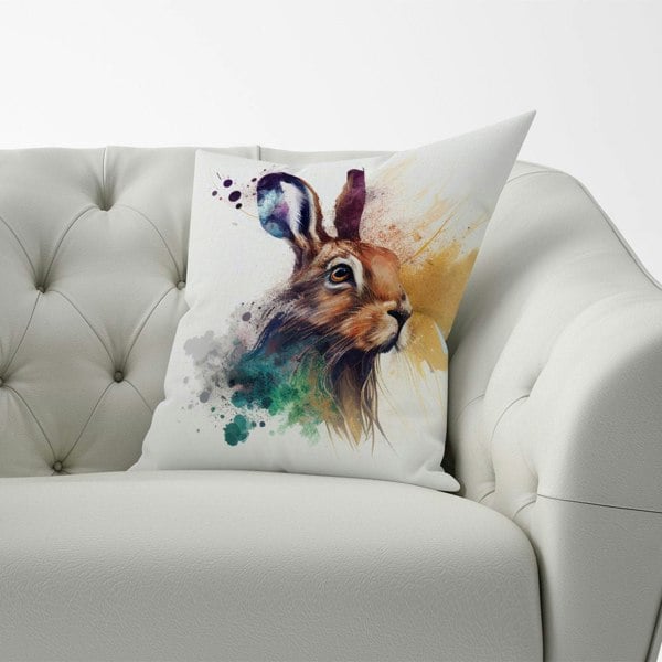 Warren Reed Hare Close Up Splashart Cushions