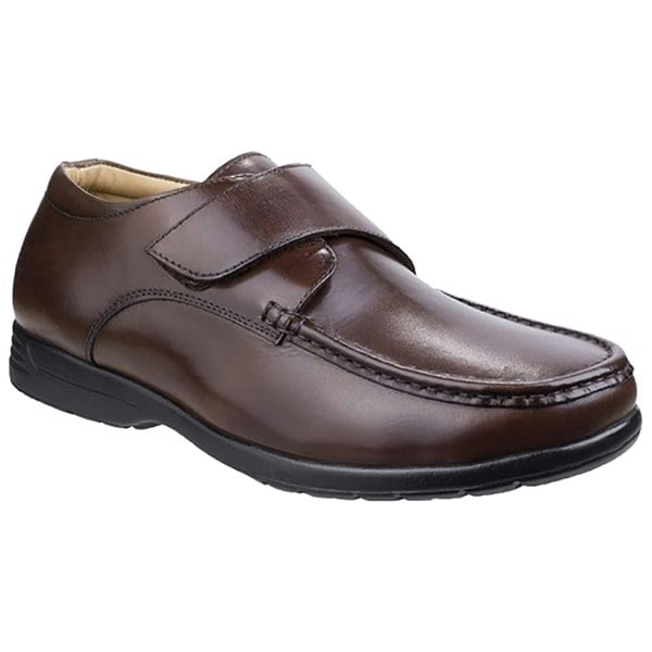 Fleet & Foster Mens Fred Dual Fit Leather Moccasin - Brown