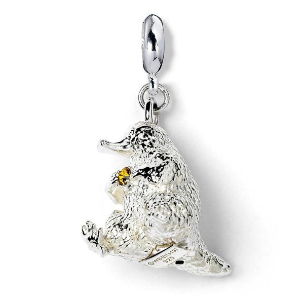 Fantastic beasts  sterling silver Niffler slider charm with crystal 