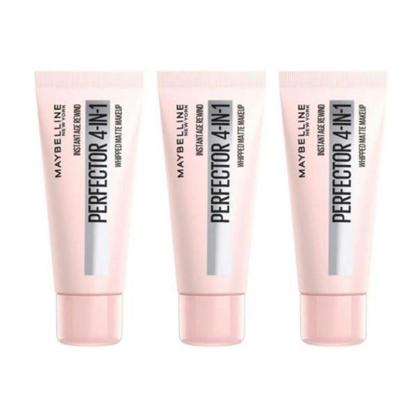 Maybelline New York 3 x Maybelline Instant Anti Age Perfector 4-in-1 Whipped Matte Makeup - 01 Light Claire