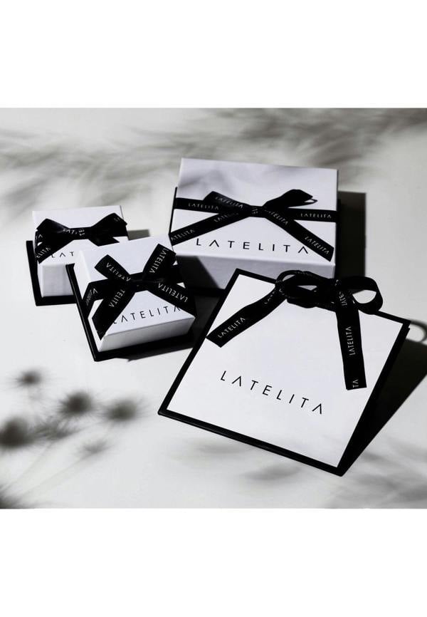 Petite Drop Necklace Gold Sapphire Hydro - LATELITA Necklaces