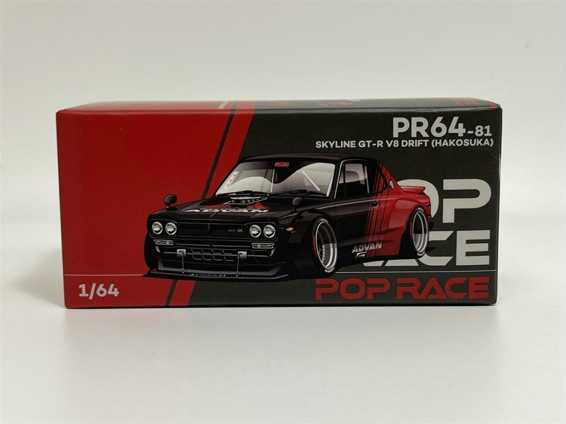 Pop Race Skyline GT R V8 Drift Hakosuka Advan 1:64 Pop Race PR640081