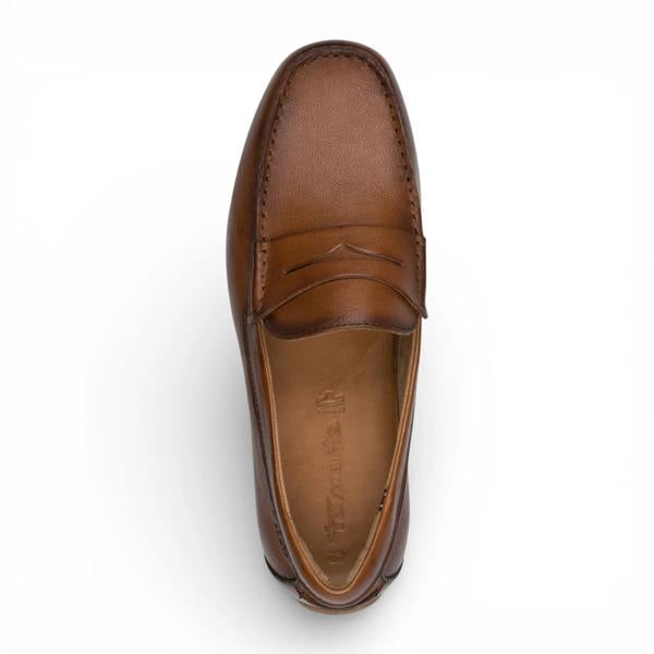 Tamaris Men's Brown Leather Moccasin Loafers