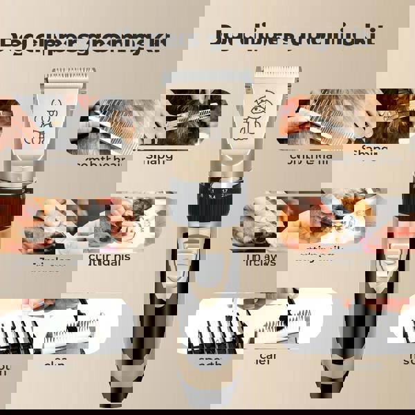 Skylos Pet Clipper Cat Dog Grooming Kit Trimmer Shaver Cordless Rechargeable