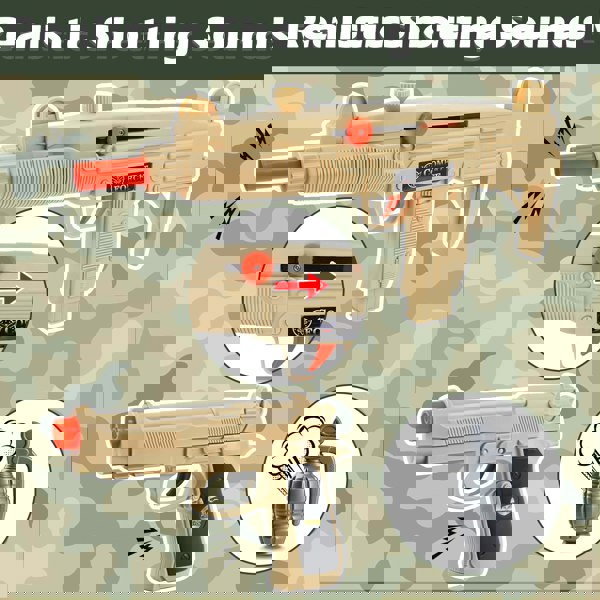 deAO Toys Camouflage Desert Soldier Costume Role Play Set with Helmet