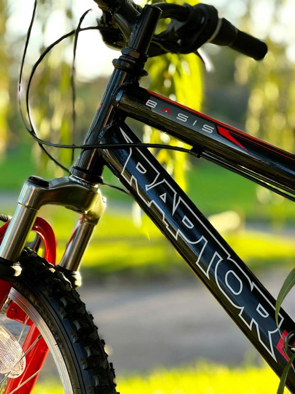 Basis Bikes Basis Raptor Junior Hardtail Mountain Bike, 20" Wheel - Gloss Black/Red