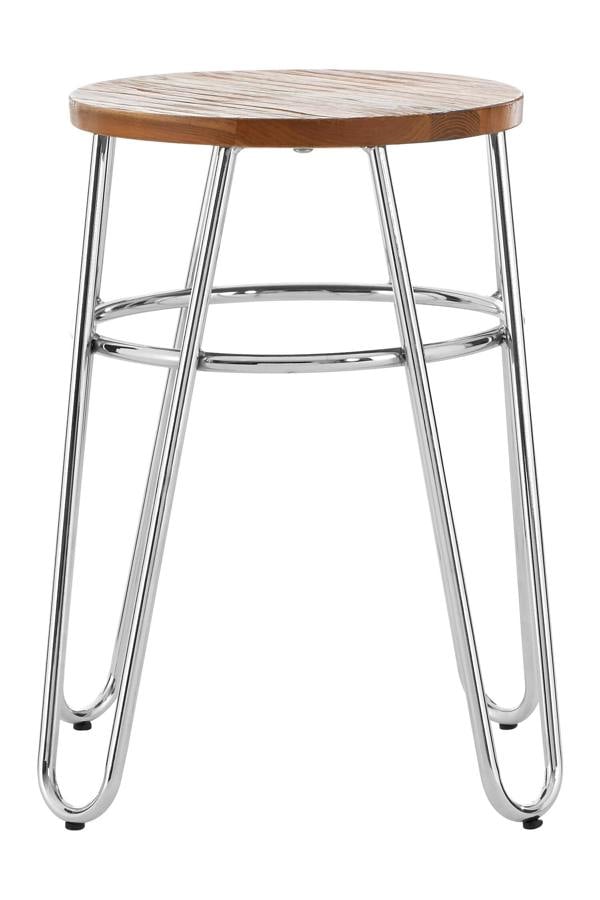District Hairpin Legs Stool with Wood Top