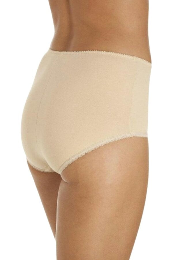 Camille Womens Classic Cotton 3 Pack Control Briefs White