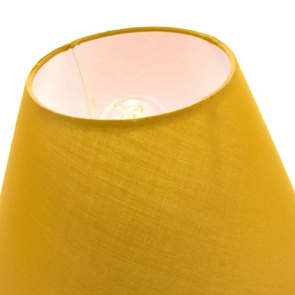 10 Inch Mustard Ochre Cotton Coolie Shade for Table Lamp or Pendant Image 4