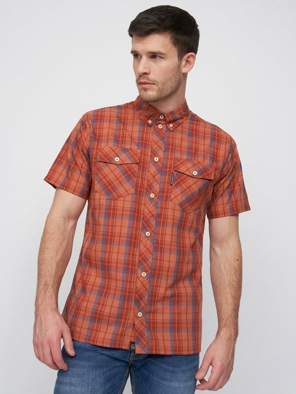 Duck and Cover Femington Short Sleeve Shirt Red Check