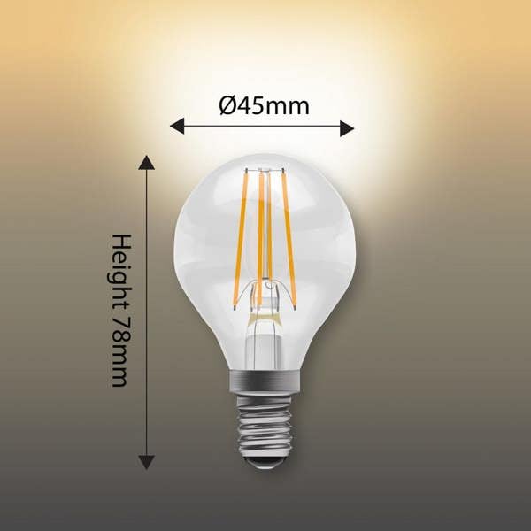 BELL Lighting E14 LED Filament Golf Ball 4.7W Energy Saving Light Bulb