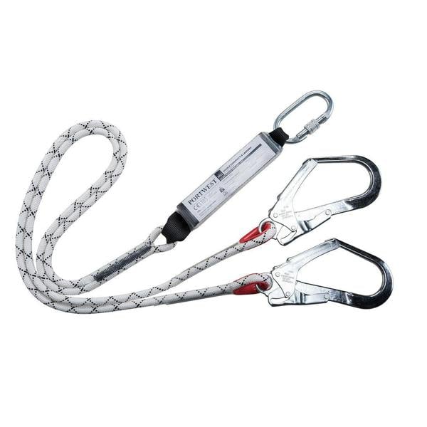 Double Kernmantle 1.8m Lanyard With Shock Absorber Portwest
