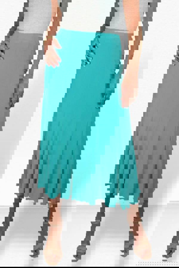 Paulo Due Women's 32" Soft Pleated Panel Midi Skirt