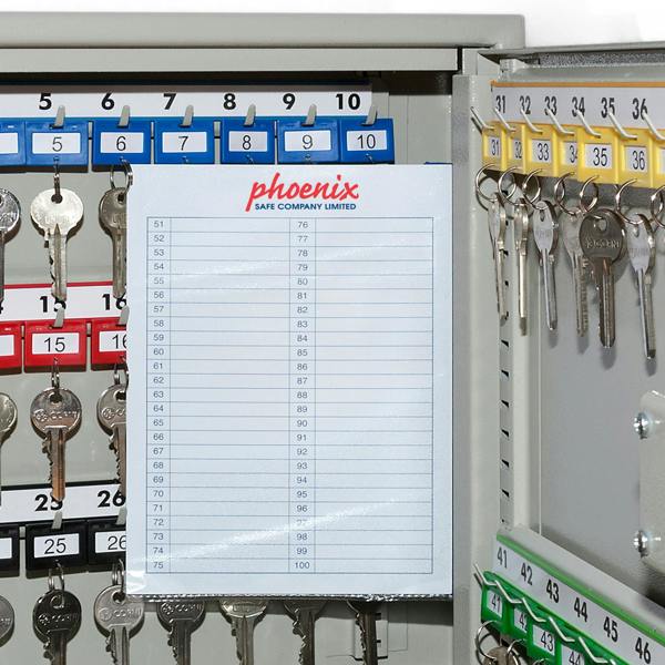 Phoenix Safe Phoenix 100 Hook Extra Security Key Cabinet KC0072E with Electronic Lock