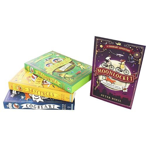 Peter Bunzl A Cogheart Adventure Collection Series 4 Books - Cogheart Moonlocket Skycircus Shadowsea - books 4 people