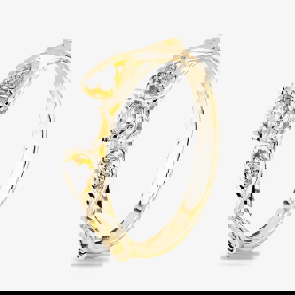 T. H. Baker 9ct Yellow Gold 0.25ct Diamond Crossover Ring TH010111R