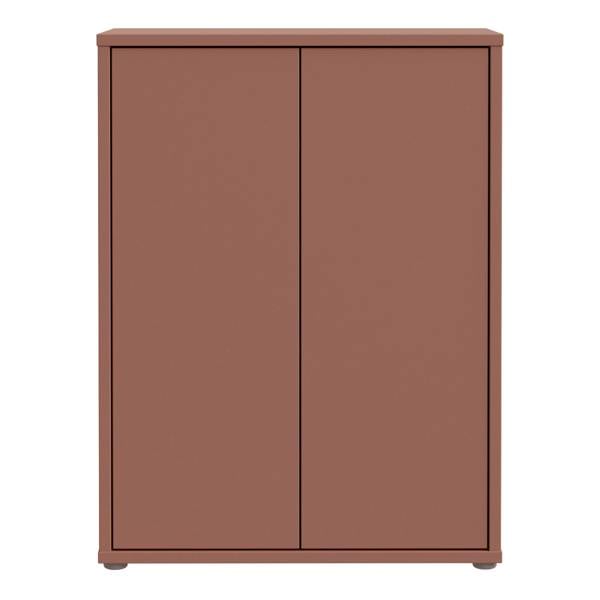 Furniture To Go Alice Springs Shoe Cabinet with 2 Doors Push-to-Open in Terracotta